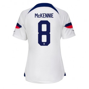 United States Weston McKennie #8 Replica Home Stadium Shirt for Women World Cup 2022 Short Sleeve